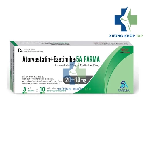 Atorvastatin+Ezetimibe-5A FARMA 20+10mg