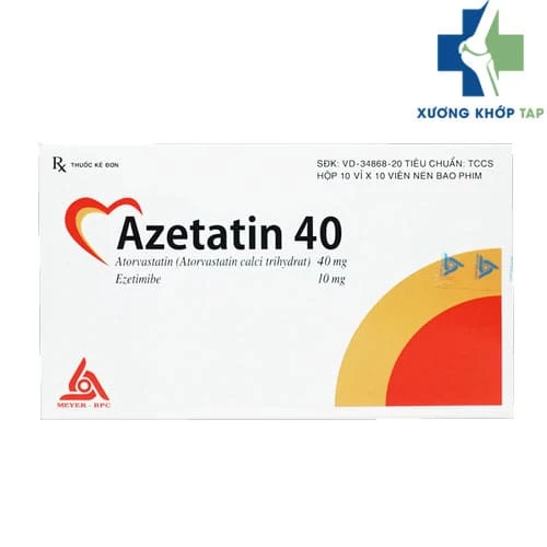 Azetatin 40 - Thuốc điều trị tăng lipid máu