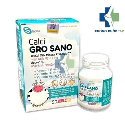 Calci Gro Sano - Hỗ trợ giảm nguy cơ còi xương ở trẻ