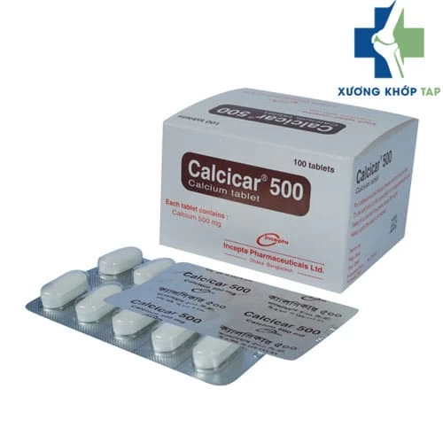 Calcicar 500 Tablet - Thuốc hỗ trợ điều trị loãng xương