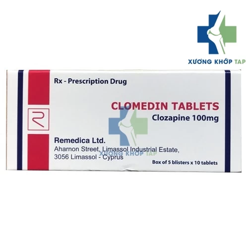 Clomedin tablets 100 - Clozapine 100mg REMEDICA