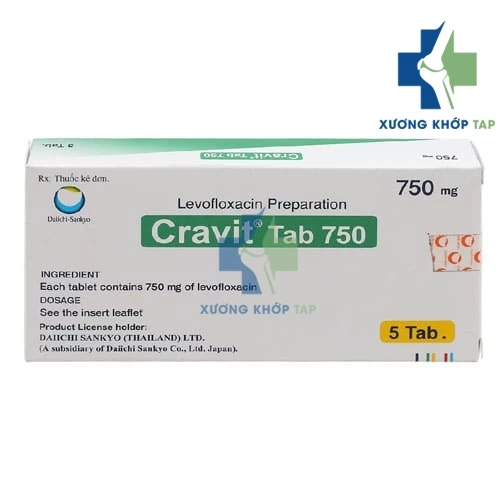 Cravit tab 750 - Thuốc điều trị viêm xoang cấp