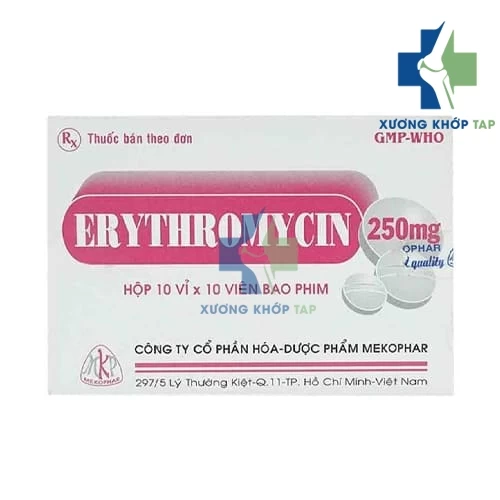 Erythromycin 250mg Mekophar