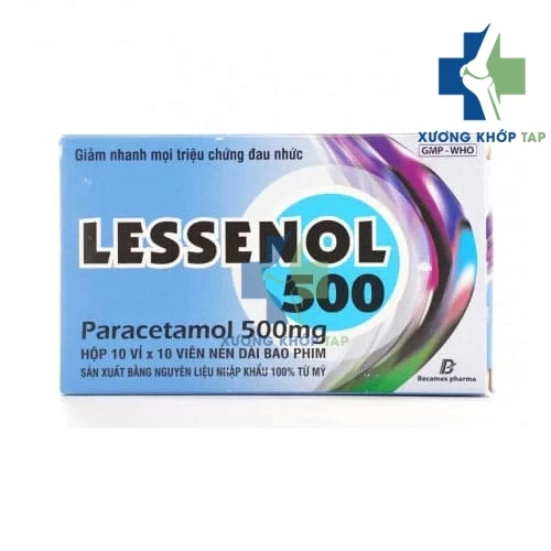 Lessenol 500 - Thuốc giảm đau hạ sốt