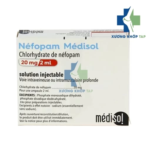 Nefopam Medisol 20mg/2ml - Điều trị các trường hợp đau cấp tính