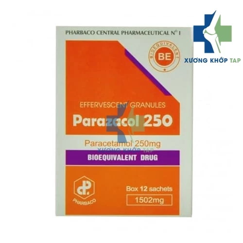 Parazacol 250 - Paracetamol 250mg gói Pharbaco