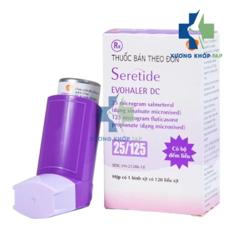 Seretide Evohaler DC 25/125mcg - Điều trị tắc nghẽn đường hô hấp