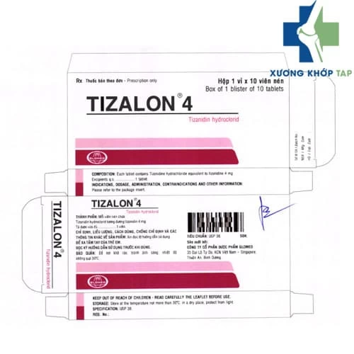 Tizalon 4 - Thuốc điều trị co cứng do thần kinh