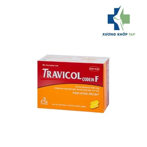 Travicol codein F - Điều trị các cơn đau mức độ trung bình ở người lớn