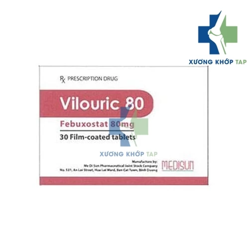 Vilouric 80 Medisun - Thuốc điều trị Gout do tăng acid uric huyết mãn tính