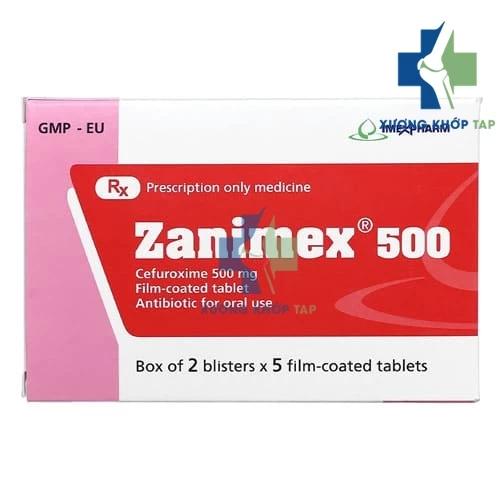 Zanimex 500 - Thuốc trị nhiễm trùng tai, mũi, họng