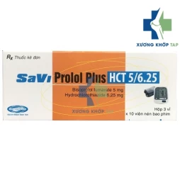 SaviProlol Plus HCT 5/6.25 - Điều trị tăng huyết áp từ nhẹ đến vừa